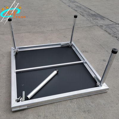 Siyah Alüminyum Alaşımlı 4 Ayaklı 2.62ft Sergi Diy Sahne Platformu