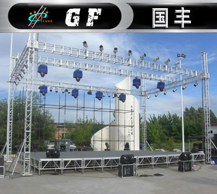 Alüminyum Aydınlatma Kirişi Dış Mekan Konser Sahnesi 50 * 3mm Tüp