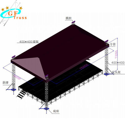 Spigot Alüminyum Aydınlatma Aşaması 290 * 290mm LED Ekran Kirişi