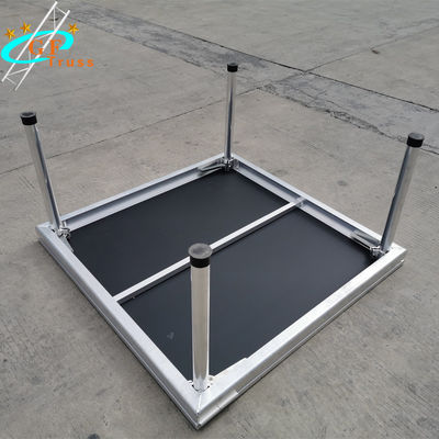 Siyah Alüminyum Alaşımlı 4 Ayaklı 2.62ft Sergi Diy Sahne Platformu