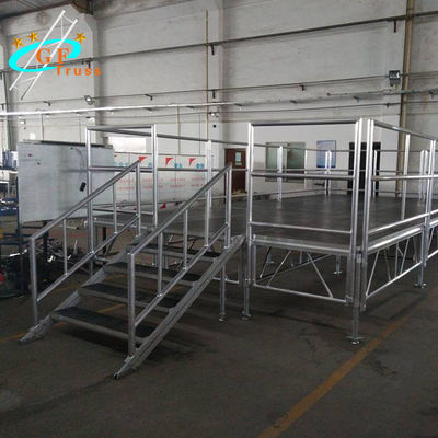 4ft * 8ft taşınabilir sahne platformu, merdivenli kullanılmış sahne platformları