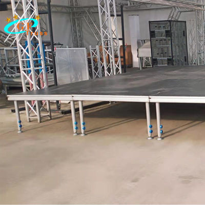 Dış mekan performansı için konser düğün etkinliği sahne ayarlanabilir yükseltici dayanıklı platform