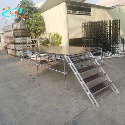 Platform 6061-T6 Alüminyum Makas Kademeli Hareketli İskele