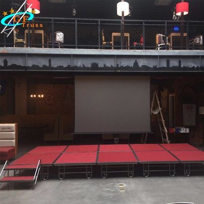 Otel Etkinlikleri için 18mm Kontrplak Mobil Katlanır Taşınabilir Platform Sahnesi