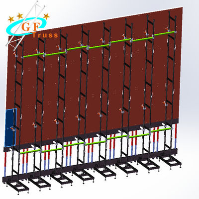 Moda Gösterisi Kaldırma LED Ekran Kafes Sabit Kurulum Video Duvarı