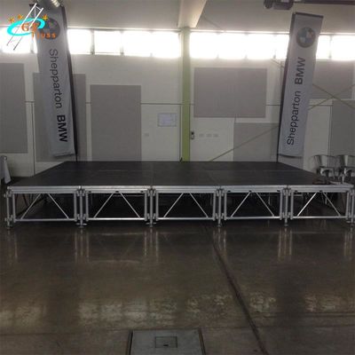 Ağır Hizmet Tipi Alüminyum Sahne Platformu 0.9m Ayarlanabilir Yükseklik
