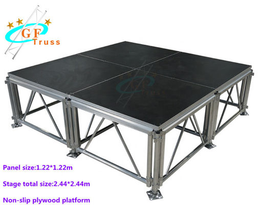 4x4 Kaymaz Suya Dayanıklı Kontrplak Alüminyum Sahne Platformu